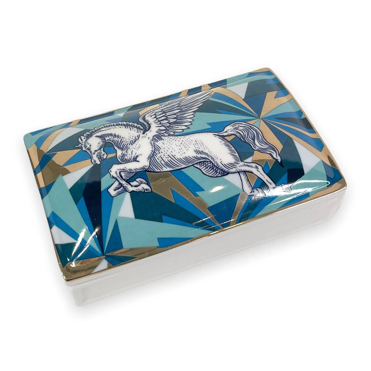 Pegasus Ceramic Box | Bone China Keepsake Box