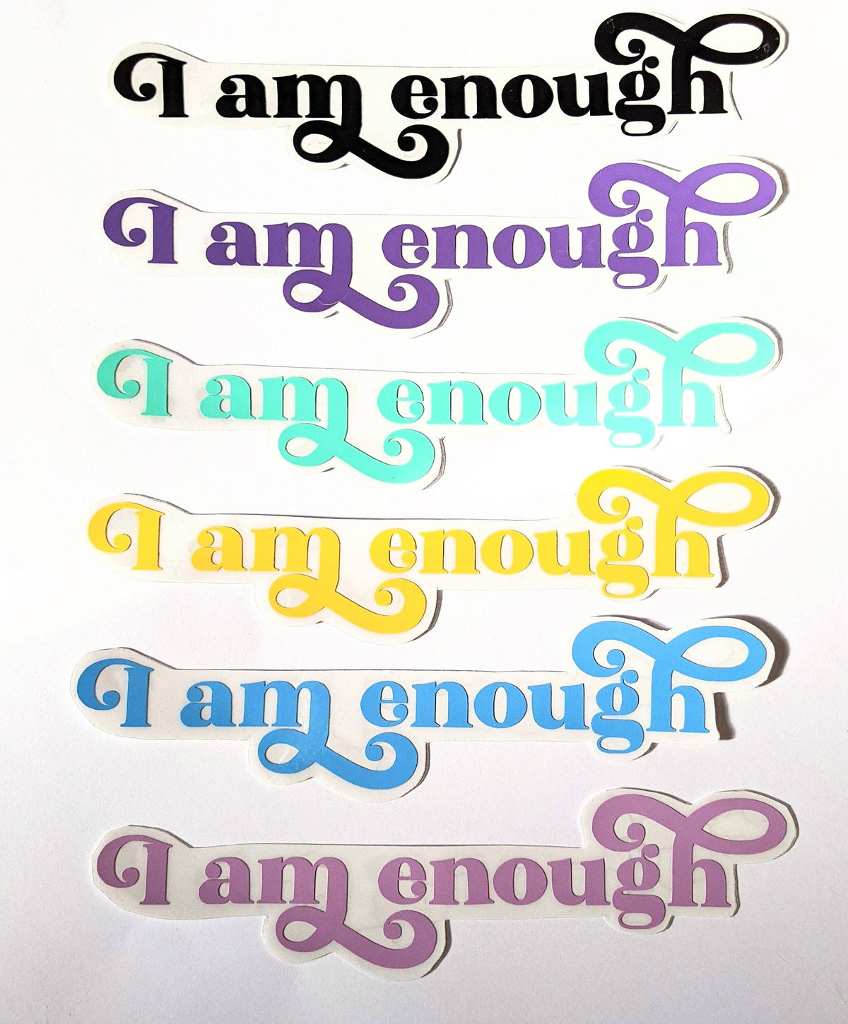 I Am Enough Mirror Decal | Reusable Affirmation Cling