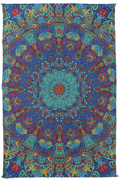 Blue Burst 3D Tapestry | Chris Pinkerton Visionary Art