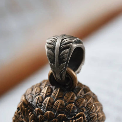 Owl Fidget Pendant Keyring| Brass & White Bronze | Coppertist.Wu