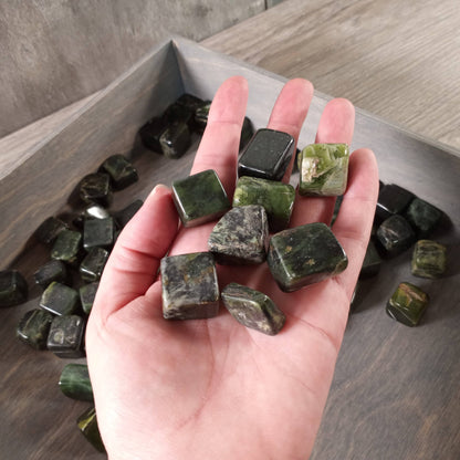Nephrite Jade Tumbled Cubes | Pocket Stone for Harmony & Prosperity