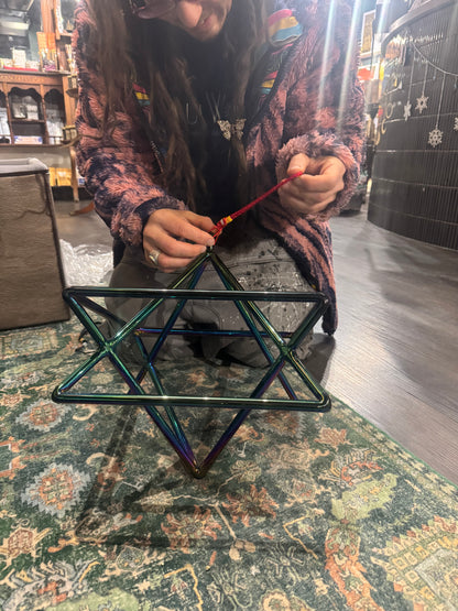 Emerald Aura Crystal Singing Merkaba | Sacred Geometry Sound Tool