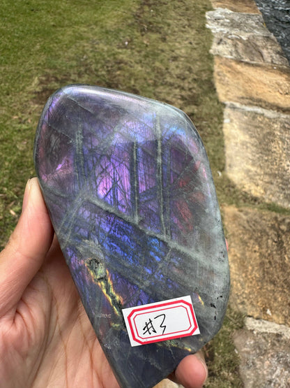 Purple Labradorite Free Form from Madagascar | Rare Flash Crystal