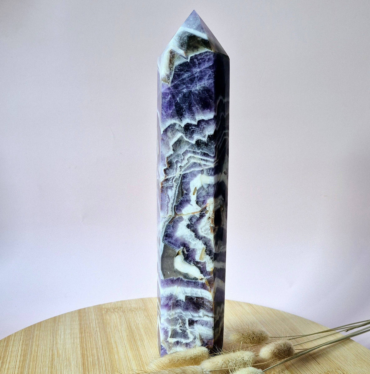 Dream Chevron Amethyst Tower | Crystal for Intuition & Dreamwork