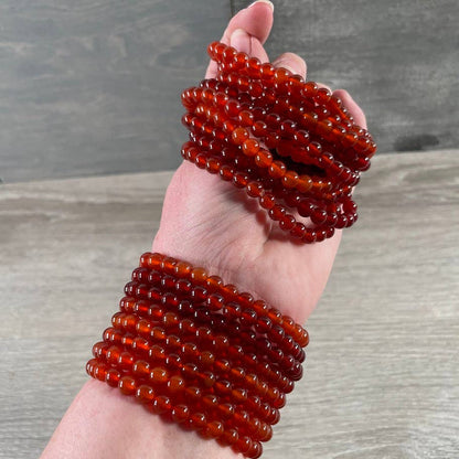 Gemstone Beaded Stretch Bracelet | 6mm Crystal Beads