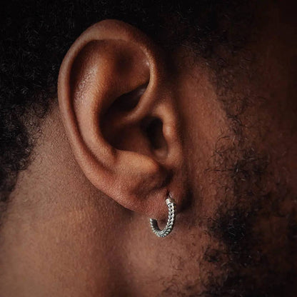 Snake Skin Earrings | Oxidized Silver | Coppertist.Wu