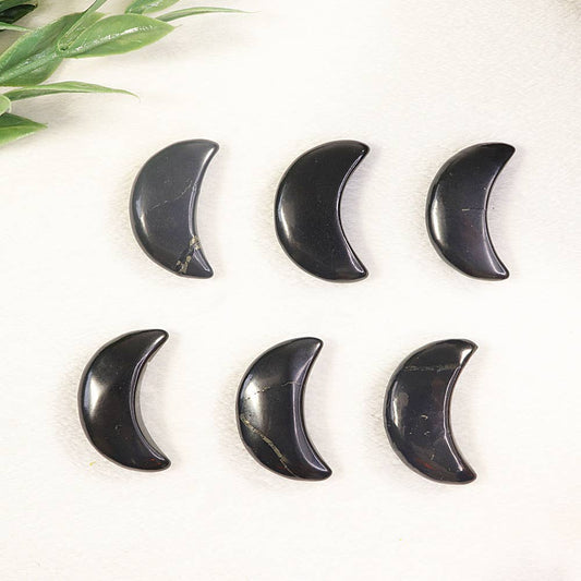 Black Obsidian Half Moon | Celestial Symbol of Protection