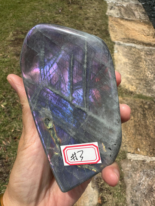 Purple Labradorite Free Form from Madagascar | Rare Flash Crystal