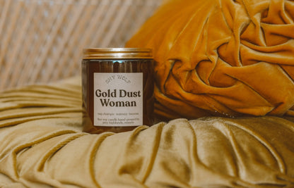 Gold Dust Woman Music Inspired Soy Candle | Nag Champa, Incense & Nutmeg