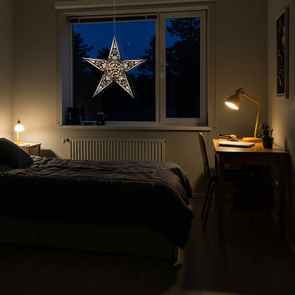 Narna | 5 Point 24"  Cream/Black Velvet | Paper Star Light