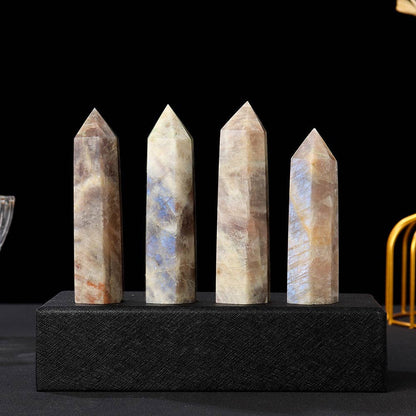 Blue Moonstone Tower | Intuition & Lunar Energy Crystal