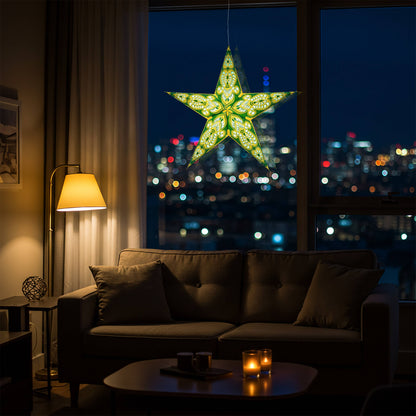 Phoenix | 5 Point 24" Yellow/Green | Paper Star Light