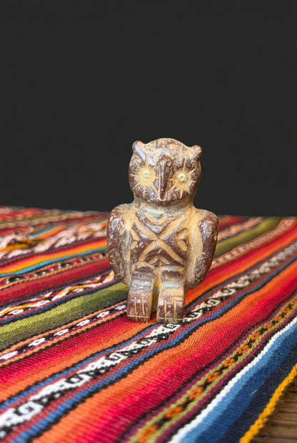 Peruvian Stone Owl | Hand-Carved Symbol of Wisdom