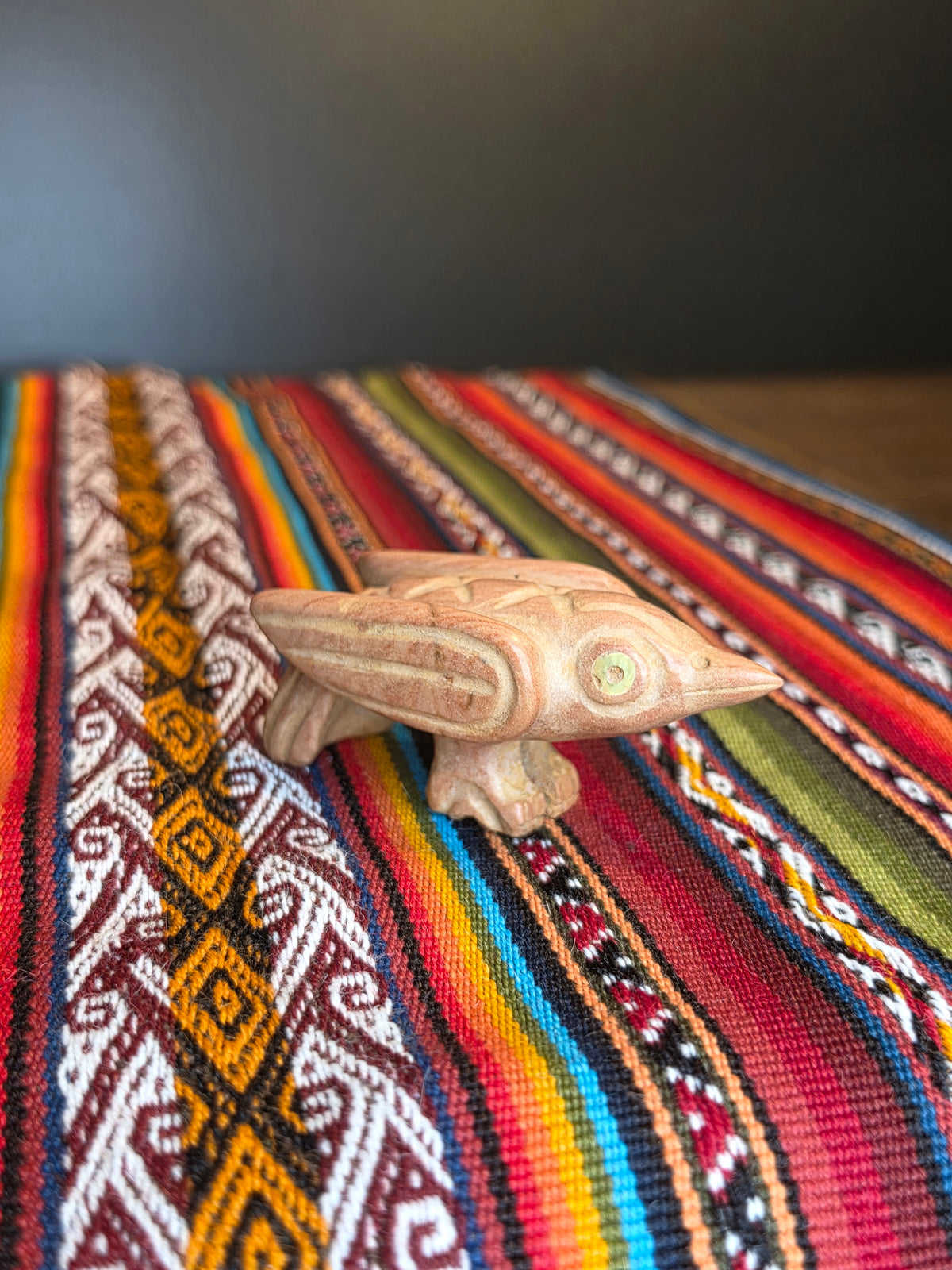 Peruvian Stone Hummingbird | Hand-Carved Andean Sculpture