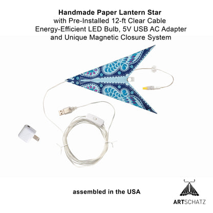 Phoenix | 9 Point 17" Turquoise | Paper Star Light