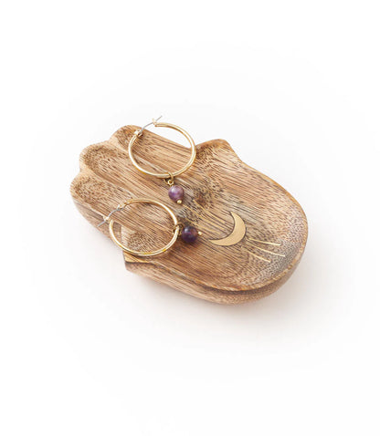 Drishti Hamsa Jewelry Tray | Hand-Carved Mango Wood Tray
