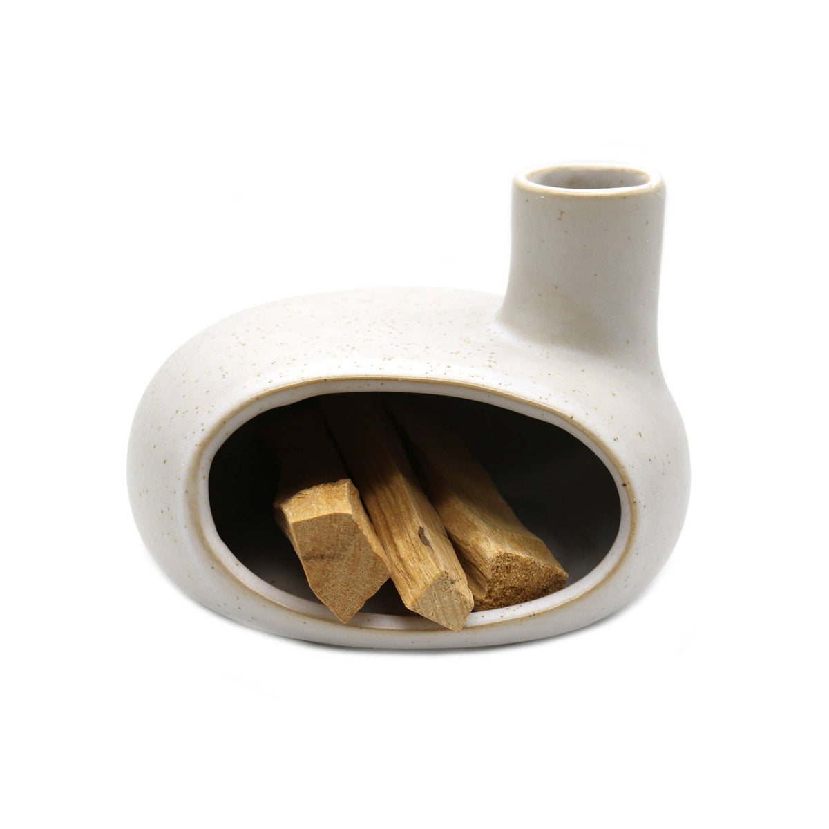 Grey Ceramic Smudge Chimney | Glazed Ceramic