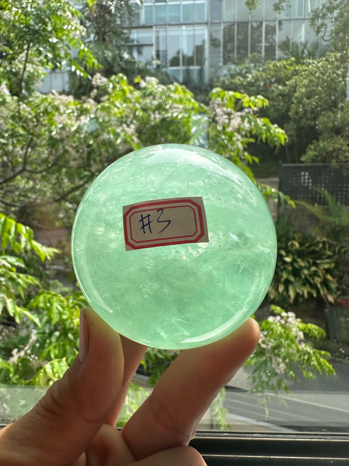 Large Green Fluorite Sphere | Crystal for Healing & Clarity