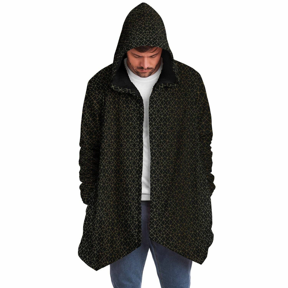 Sacred Geometry Flower Sherpa Cloak | Recycled Performance Fleece | Manifestie