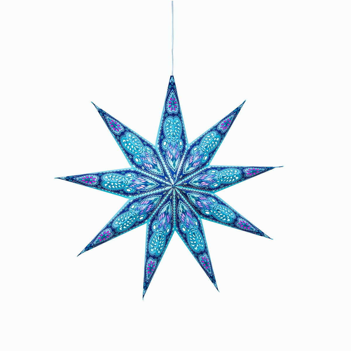 Phoenix | 9 Point 17" Turquoise | Paper Star Light