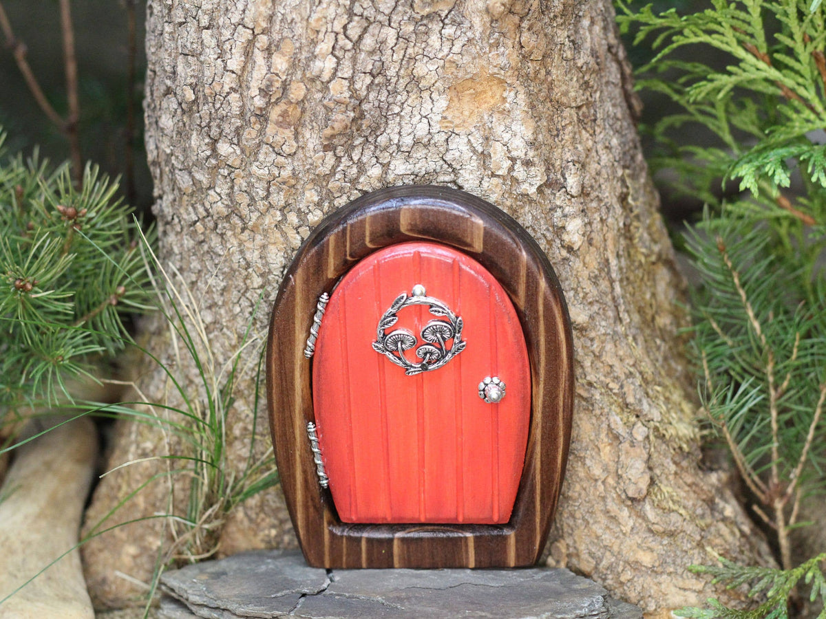 Fairy Ring Sprite Door | Handmade Cedar Fairy Door
