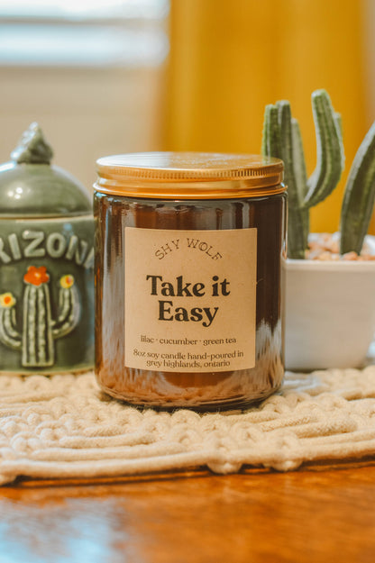 Take It Easy Music Inspired Soy Candle | Lilac, Cucumber & Green Tea