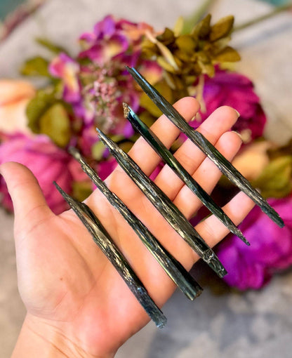 Raw Green Vivianite Blades from Brazil | Rare Healing Crystal