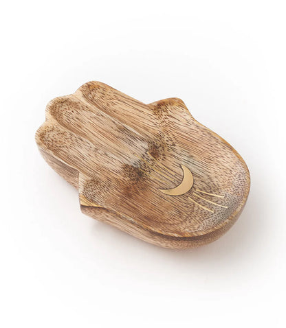 Drishti Hamsa Jewelry Tray | Hand-Carved Mango Wood Tray