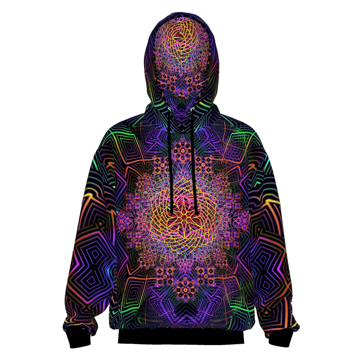 Flower of Life UV Reactive Hoodie | Sacred Geometry Hoodie