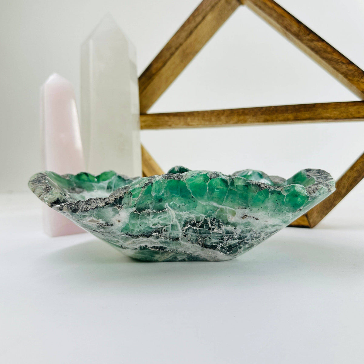 Fluorite Freeform Crystal Bowl | Decorative Crystal Dish