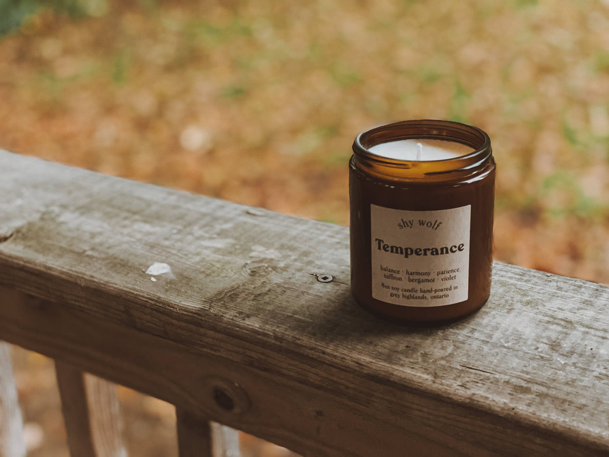 Temperance Tarot Inspired Soy Candle | Bergamot, Saffron & Violet