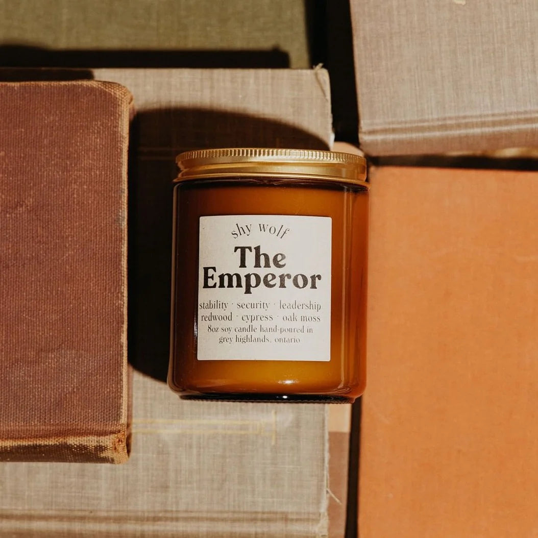 The Emperor Tarot Inspired Soy Candle | Redwood, Cypress & Oak Moss
