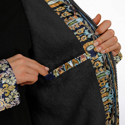 Classic Blue Persian Zipper Cloak | Recycled Performance Fleece | Manifestie