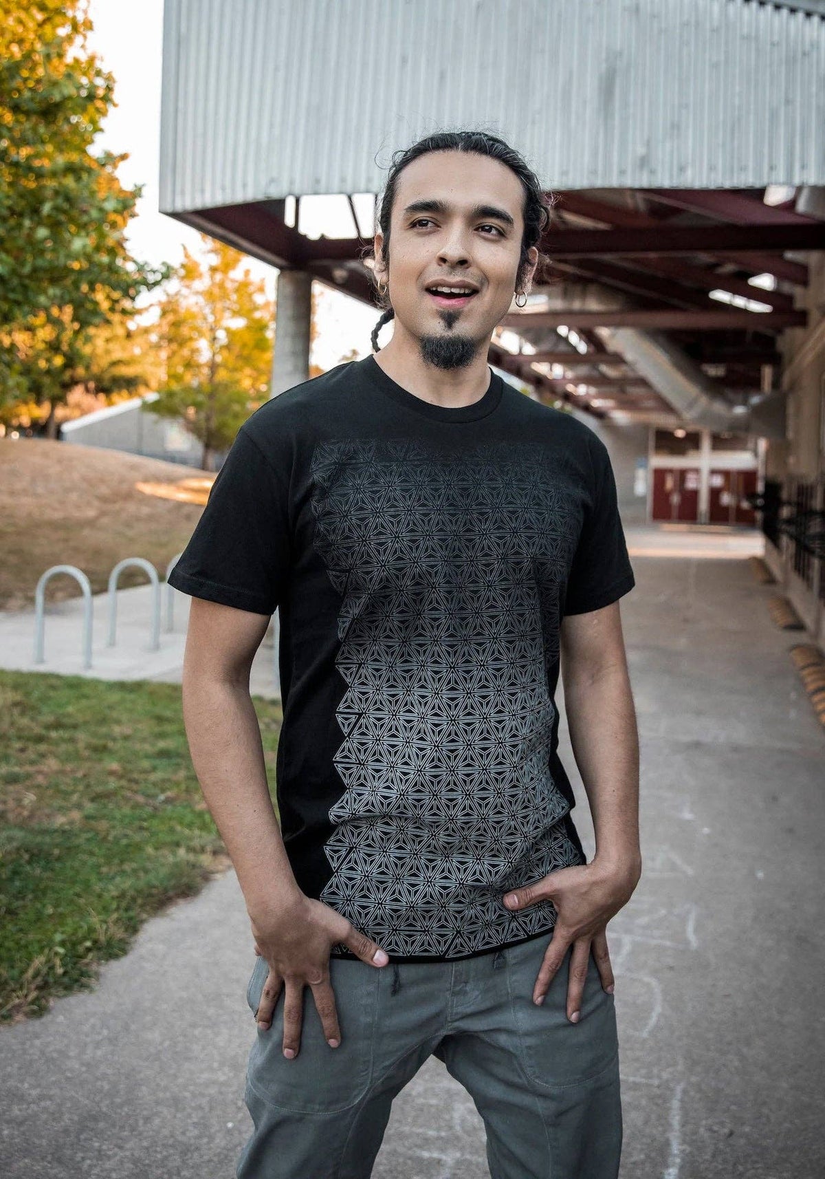 Fade 2 Black Shirt | Merkaba Geometry | Rythmatix
