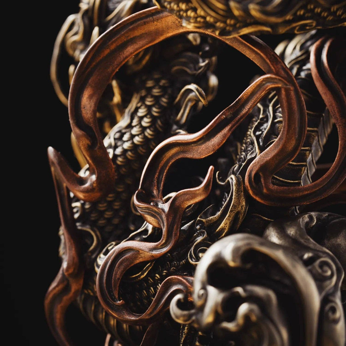 Tang Dragon Statue | Bronze, Silver, Copper & White Bronze | Coppertist.Wu