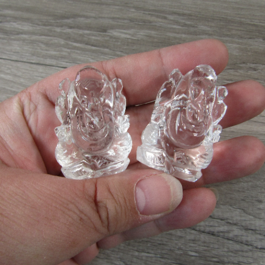 Clear Quartz Ganesha Figurine | Symbol of Wisdom & New Beginnings
