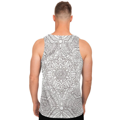 Flower Bloom Unisex Tank Top | Lachlan Wardlaw Art