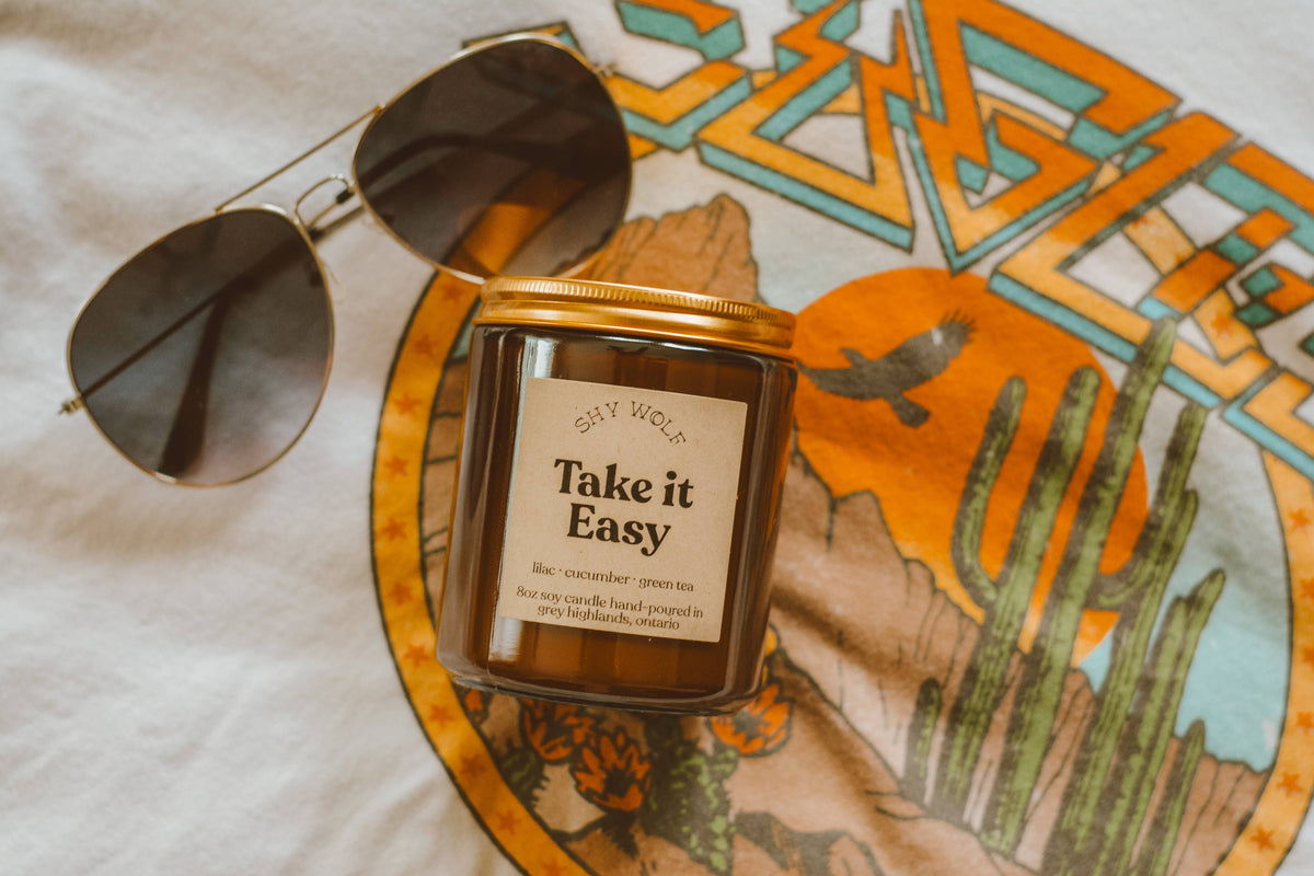 Take It Easy Music Inspired Soy Candle | Lilac, Cucumber & Green Tea