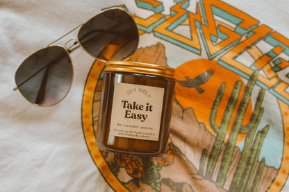 Take It Easy Music Inspired Soy Candle | Lilac, Cucumber & Green Tea