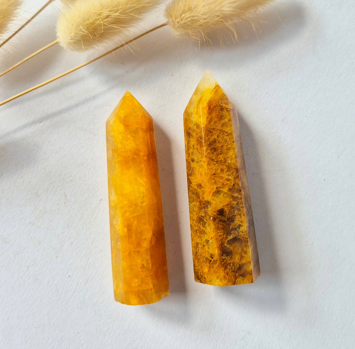 Golden Healer Point – Hand-cut Gemstone Tower