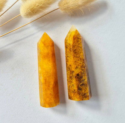 Golden Healer Point – Hand-cut Gemstone Tower