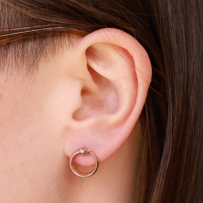 Ouroboros Post Earrings | Sterling Silver