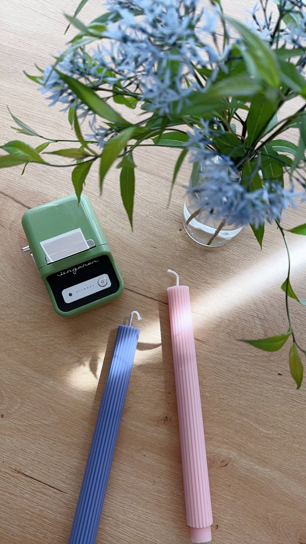 Ribbed Taper Candle | Beeswax & Soy Blend