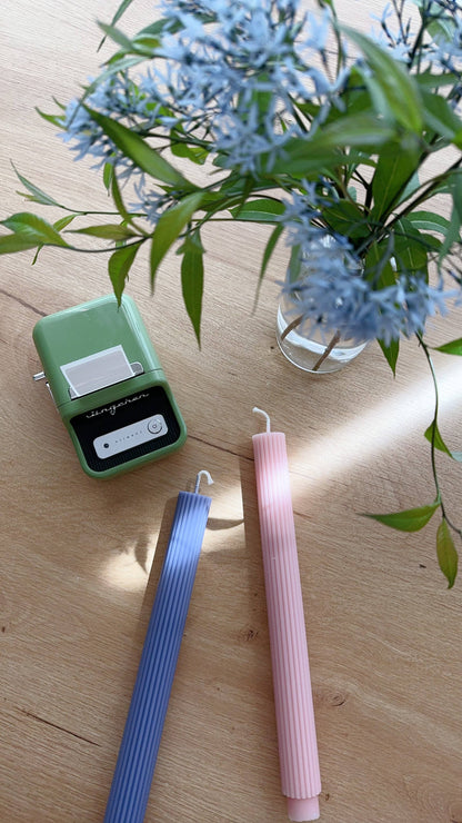 Ribbed Taper Candle | Beeswax & Soy Blend