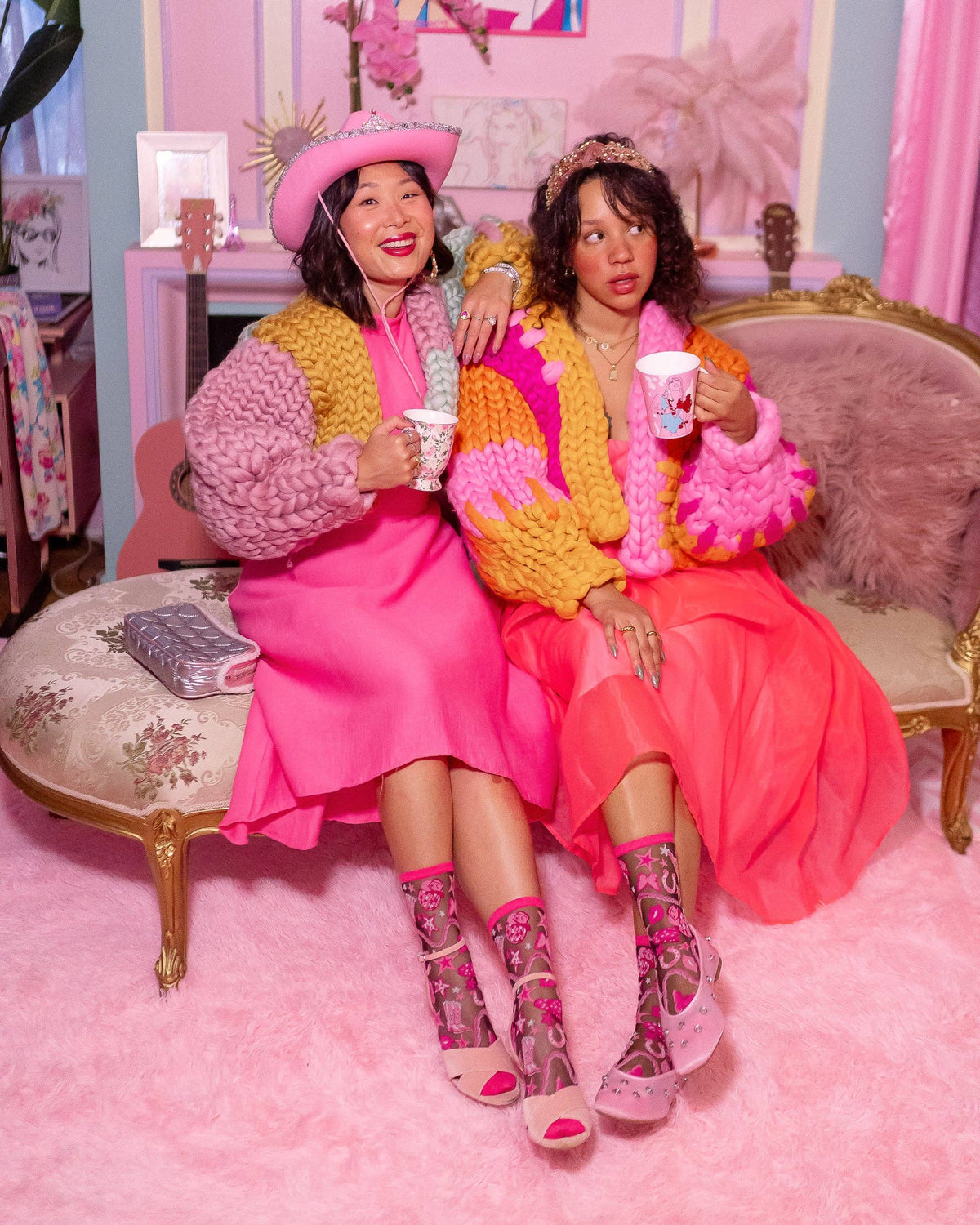 Disco Barbie | Sheer Crew Socks