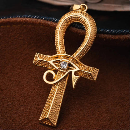 Eye of Horus Ankh Pendant With Chain | Coppertist.Wu
