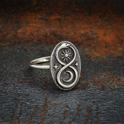 Infinity Snake Ring | Sterling Silver