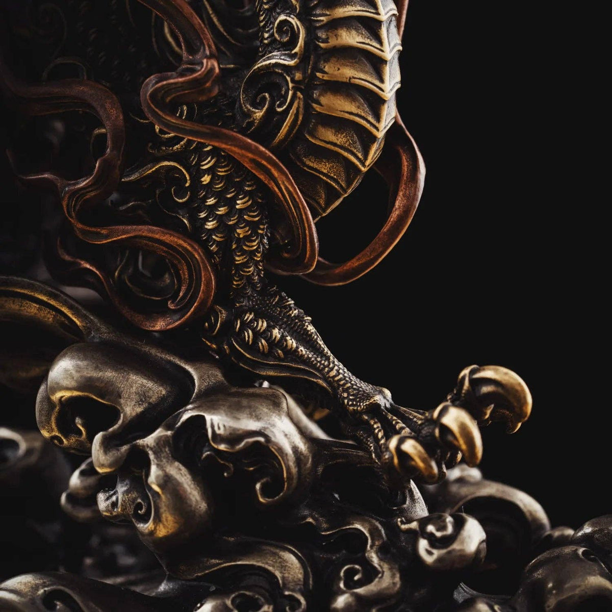 Tang Dragon Statue | Bronze, Silver, Copper & White Bronze | Coppertist.Wu