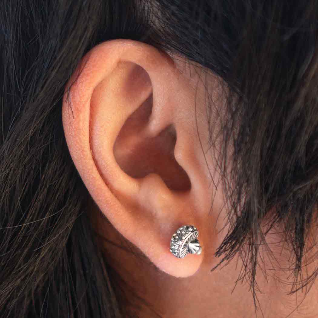 Agaric Mushroom Earrings | Sterling Silver or Bronze