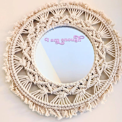 I Am Enough Mirror Decal | Reusable Affirmation Cling